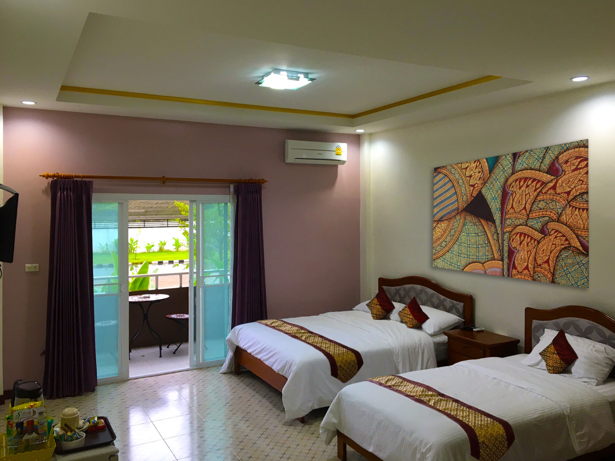 Double Sized Bed Room Hotel Thailand